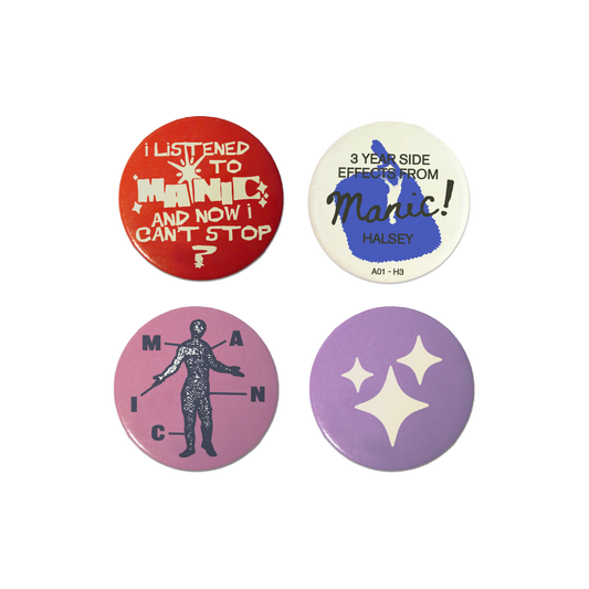 MANIC BUTTON PACK (1 INCH TALL)